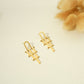 Flat golden earrings