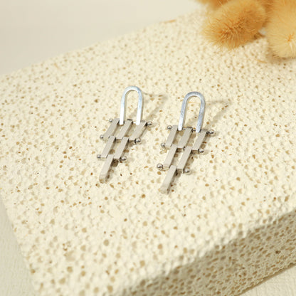 Boucles d'oreilles argentées plates