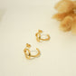 Golden hoops with a small circle in the middle