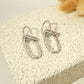 Golden long link earrings