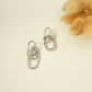 Golden long link earrings