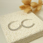Gold leaf hoop earrings