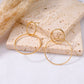 Boucles d'oreilles double cercle argentées