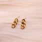 Golden link earrings