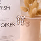 Golden link earrings
