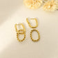 Crossed circle earrings