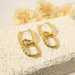Crossed circle earrings