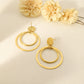 Golden circle earrings