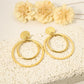 Golden circle earrings