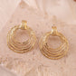 Round golden earrings