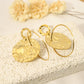 Golden double circle earrings