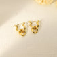 Silver link earrings