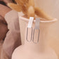 Silver dangling earrings