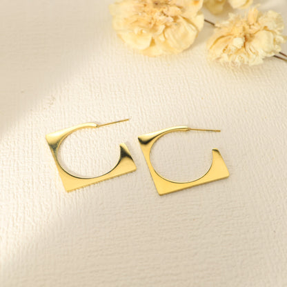 Square hoop earrings
