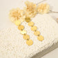 Golden earrings with 5 dangling pellets