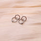 Boucles d'oreilles double chaîne ronde dorée