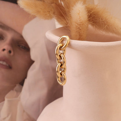 Golden chain earrings
