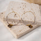 Green natural stone earrings