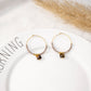 Green natural stone earrings