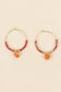 Boucle d'oreilles pierre naturelle marron