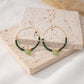 Red natural stone earrings
