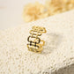 Silver multi rectangle ring