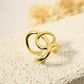 Bague croisée couleur or