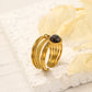Bague pendentif noir