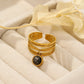 Bague pendentif noir
