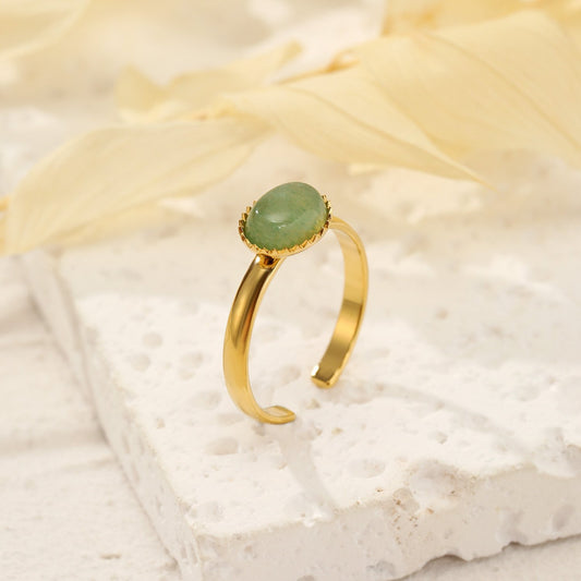 Green pearl ring