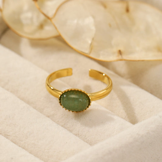 Green pearl ring