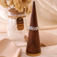 Silver multi-rhombus effect ring