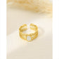 Mother-of-pearl golden ring
