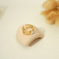 Mother-of-pearl golden ring