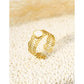 Mother-of-pearl golden ring