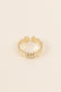 Silver mother-of-pearl rectangle ring