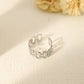 Silver multi rectangle ring