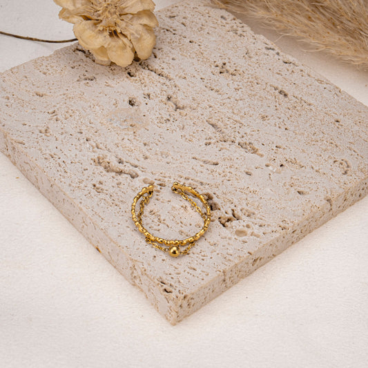 Bague chaînette avec pendentif