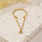 Chain ring with rhinestones