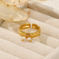 Double pearl ring