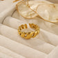 Chunky gold wavy ring