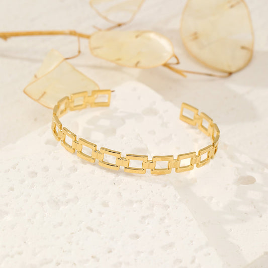 Rectangular bangle bracelet
