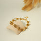 Golden knot link bracelet