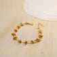 Golden knot link bracelet