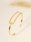 Bracelet jonc doré rectangle long