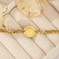 Bracelet petit maillon pendentif rond