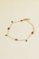 Bracelet with red pendants