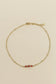 Collier ligne pierres rouges