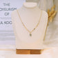 Chain necklace with colored stones