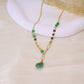 Chain necklace with colored stones
